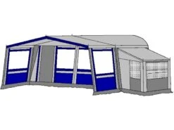 Te Velde Voortent De Wenne 310 Cm Blauw -Tevelde 1 2 te velde voortenten met uitbouw de wenne blauw7