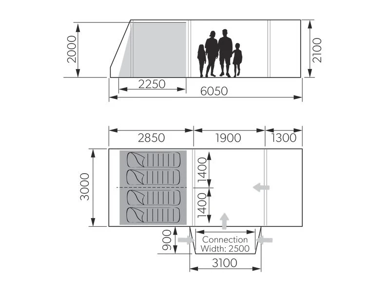 Dometic Rarotonga Drive Away FTT 401 RH Camper-bus Tent 5 Dometic Rarotonga Drive Away FTT 401 RH Camper-bus Tent - Afbeelding 5