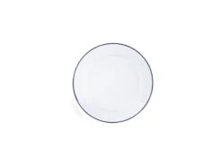 Bo Camp Dinerbord Emaille Wit Blauw