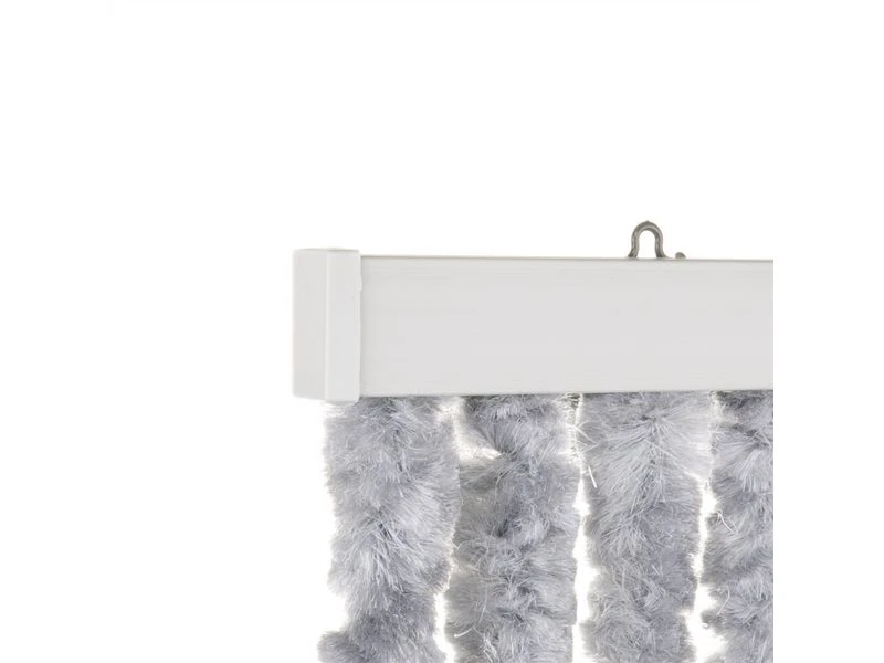 Travellife Chenille Grijs/wit/blauw 56x185cm 4 Travellife Chenille Grijs/wit/blauw 56x185cm - Afbeelding 4