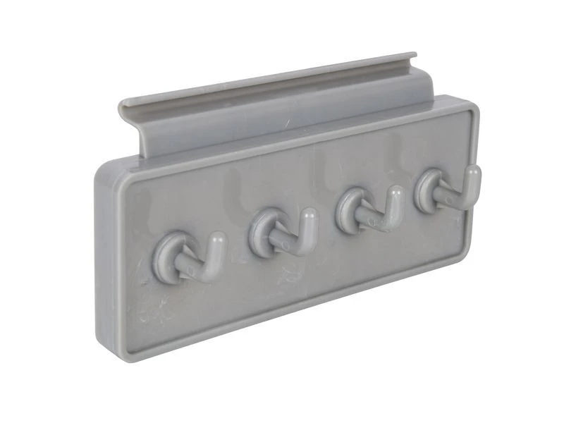 Bo-Camp Kapstok Voor Caravanrail 4 Haaks Wit 1 Bo-Camp Kapstok Voor Caravanrail 4 Haaks Wit