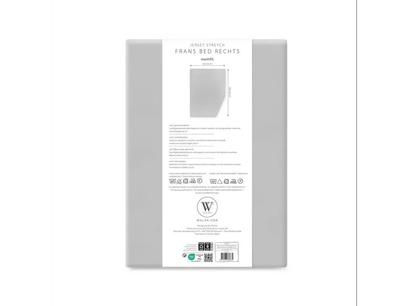 Walra Jersey Hoeslaken Caravan-camper Frans Bed Rechts Grijs 7 Walra Jersey Hoeslaken Caravan-camper Frans Bed Rechts Grijs - Afbeelding 7