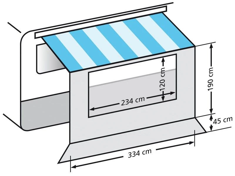 Eurotrail Universele Voorwand Met Raam 350 2 Eurotrail Universele Voorwand Met Raam 350 - Afbeelding 2