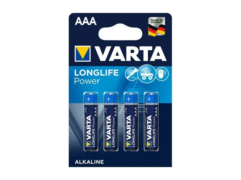 Varta Batterijen AAA Micro High Energy Alkaline 4 Stuks 1 Varta Batterijen AAA Micro High Energy Alkaline 4 Stuks
