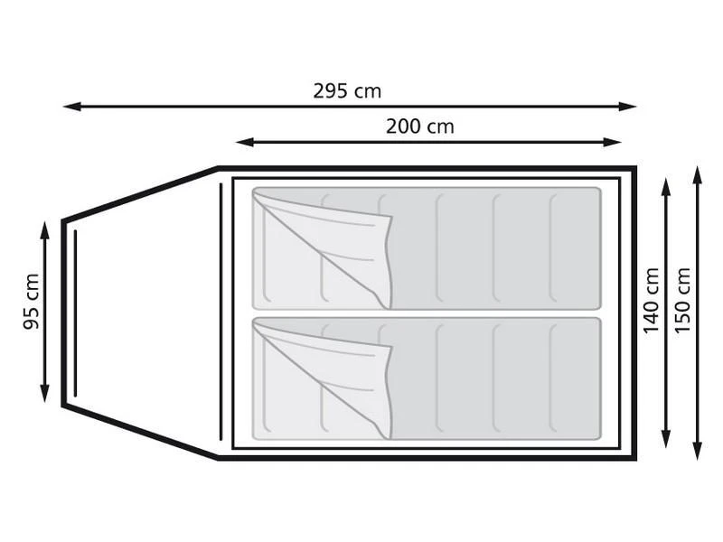 Eurotrail Koepeltent Ontario 2 Katoen-polyester 2 Eurotrail Koepeltent Ontario 2 Katoen-polyester - Afbeelding 2