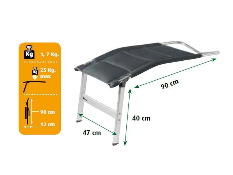 Dukdalf Voetenbank Fortissimo 8880 Zwart 2 Dukdalf Voetenbank Fortissimo 8880 Zwart - Afbeelding 2