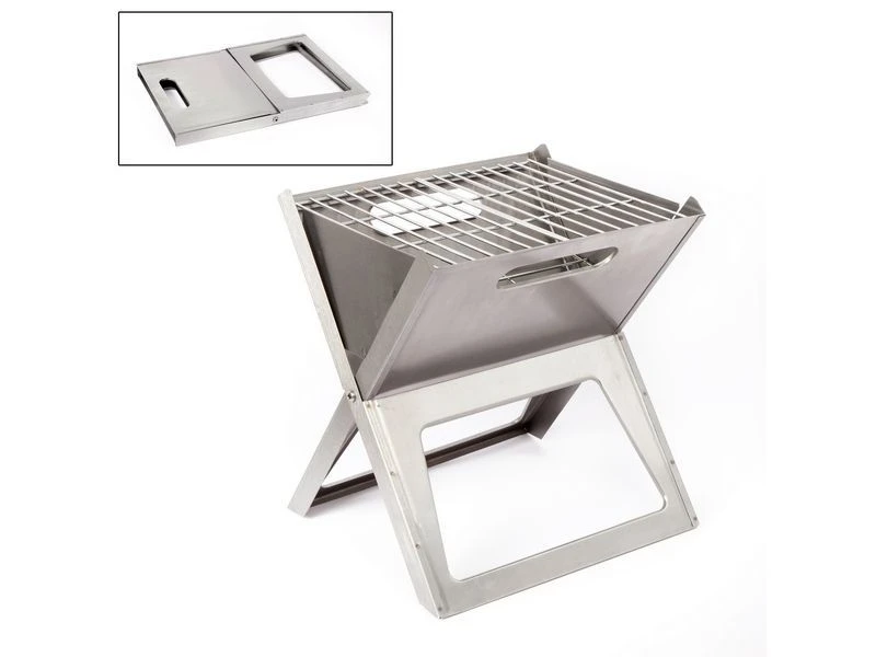 Bo-Camp Barbecue Notebook Compact Houtskool RVS 1 Bo-Camp Barbecue Notebook Compact Houtskool RVS