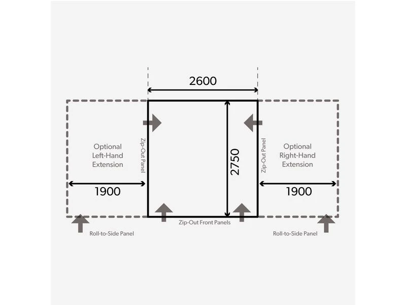 Kampa Dometic Opblaasbare Voortent Club Air Pro 260 S 2 Kampa Dometic Opblaasbare Voortent Club Air Pro 260 S - Afbeelding 2