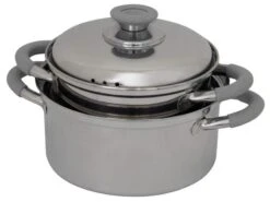 Eurotrail Rvs Pannenset Groot Met Pasta Pan Ø22x17cm