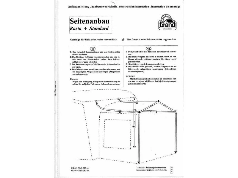 Brand Uitbouw Voor Caravanvoortent Rasta 240 Ga 2 Brand Uitbouw Voor Caravanvoortent Rasta 240 Ga - Afbeelding 2