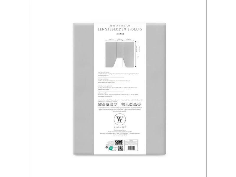 Walra Jersey Hoeslaken Caravan-camper 3-delig Grijs 5 Walra Jersey Hoeslaken Caravan-camper 3-delig Grijs - Afbeelding 5