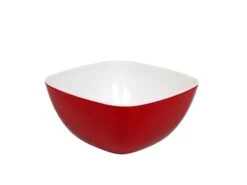 Bo Camp Melamine Kom Vierkant Klein 2 Tone Rood