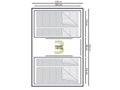 Eurotrail Vis-a-vis Tent Santiago BTC 5 Eurotrail Vis-a-vis Tent Santiago BTC -Tevelde 55 2 eurotrail santiago btc plattegrond ette0609 2701