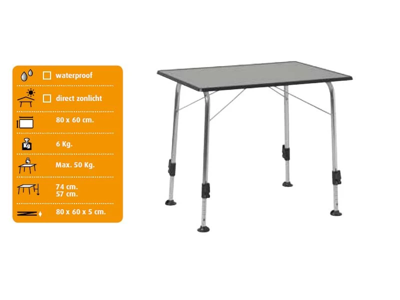 Dukdalf Kampeertafel Stabilic 1 Luxe Antraciet 2 Dukdalf Kampeertafel Stabilic 1 Luxe Antraciet - Afbeelding 2