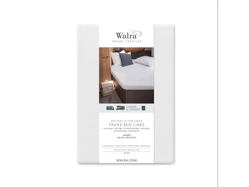 Walra Molton Matrasbeschermer Caravan-camper Frans Bed Links Wit 6 Walra Molton Matrasbeschermer Caravan-camper Frans Bed Links Wit - Afbeelding 6