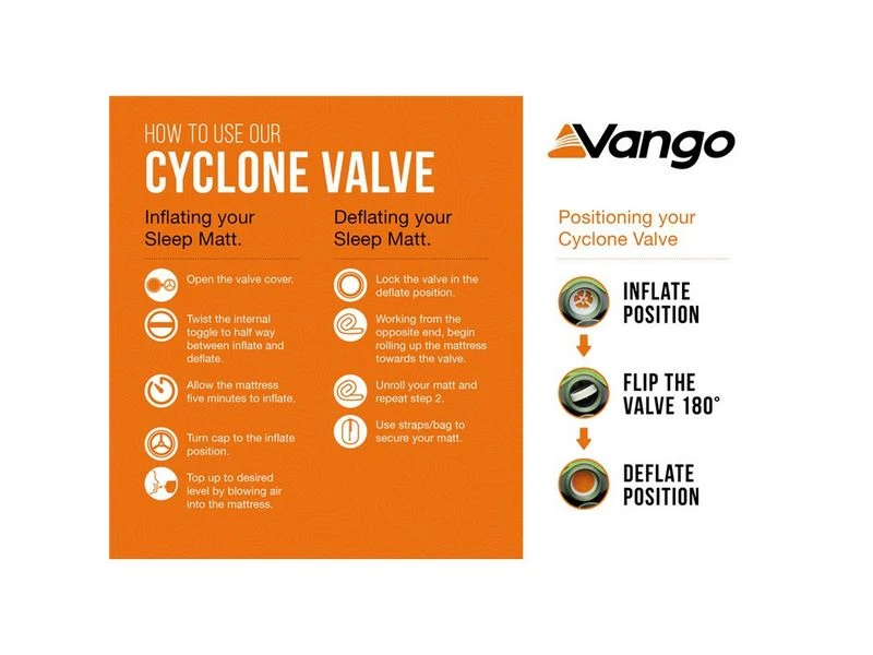 Vango Zelfopblaasbaar Matras Comfort 5 Single 6 Vango Zelfopblaasbaar Matras Comfort 5 Single - Afbeelding 6