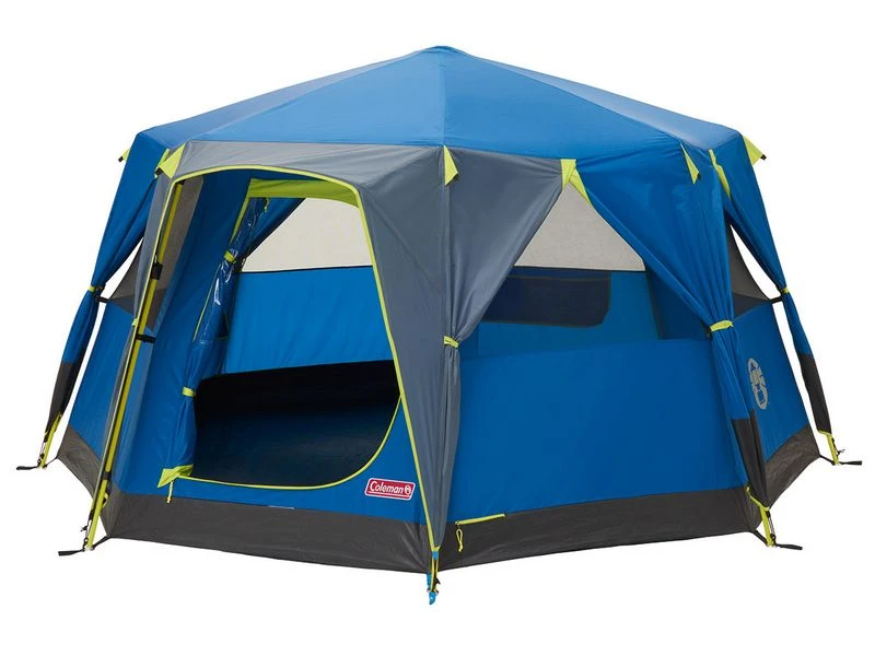 Coleman Familie Tent Octago Blue-lime 1 Coleman Familie Tent Octago Blue-lime