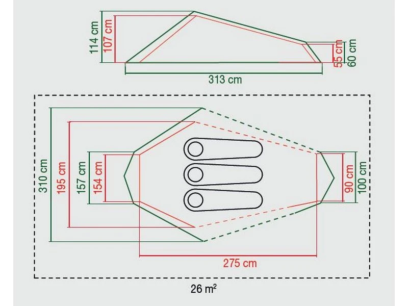 Colema Trekking Tent Cobra 3 2 Colema Trekking Tent Cobra 3 - Afbeelding 2