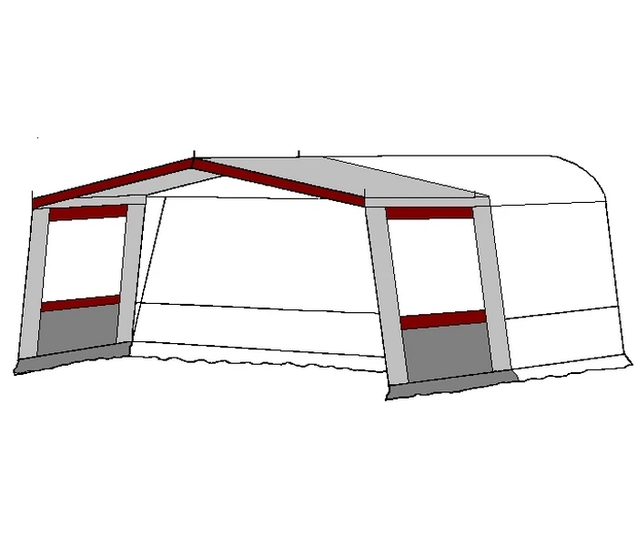 Te Velde Hele Luifel Voor Voortent 240 Cm. Bordeaux 2 Te Velde Hele Luifel Voor Voortent 240 Cm. Bordeaux - Afbeelding 2